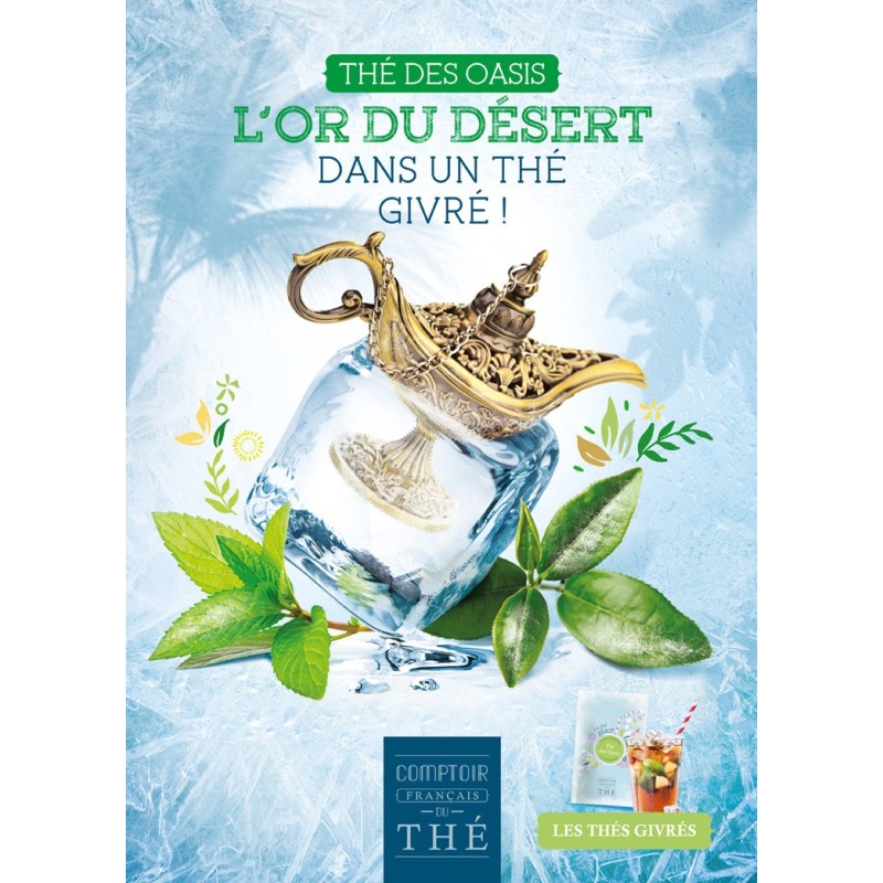 Thé des Oasis - Poche 10 sachets de Thé Vert Glacé Arômatisé