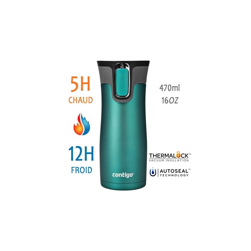 WestLoop Caraïbes - Thermo mug en acier inoxydable Contigo 470ml