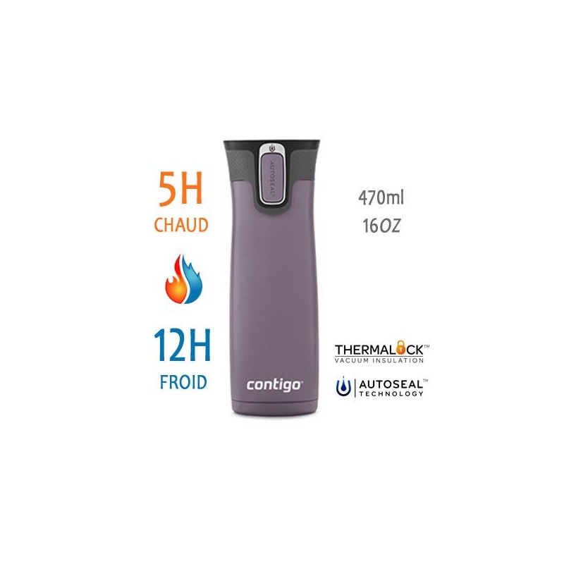 WestLoop Prune foncé - Thermo mug en acier inoxydable Contigo 470ml