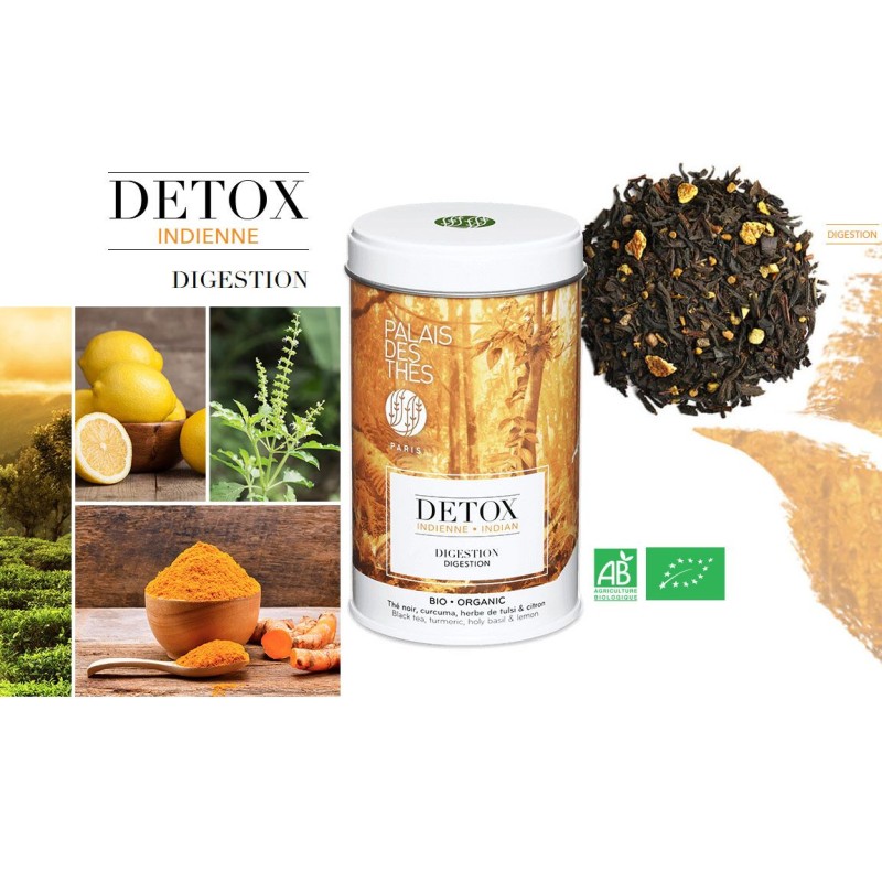 Détox Indienne Bio - Boite métal vrac 100g de thés Palais des thés