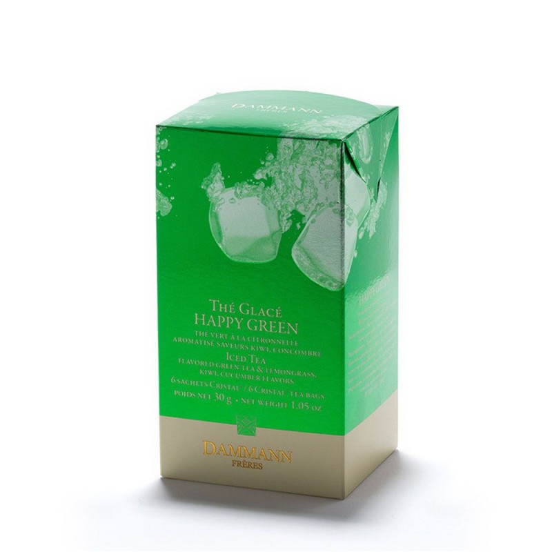 Happy Green -  - Boite 6 sachets cristal Thé vert glacé Dammann