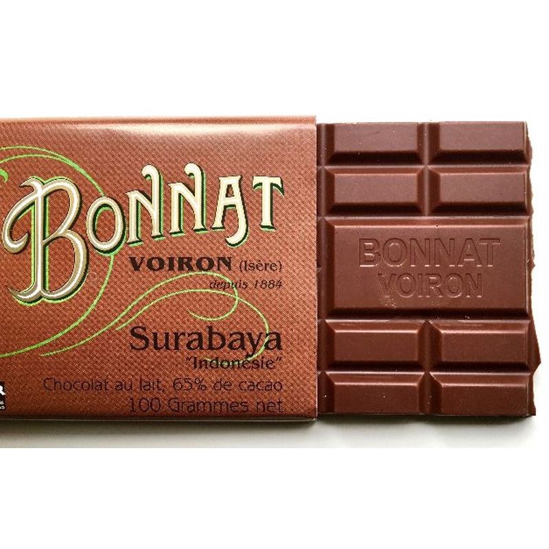 Indonésie Surabaya Lait 65% - Tablette de chocolat au lait 100g Bonnat
