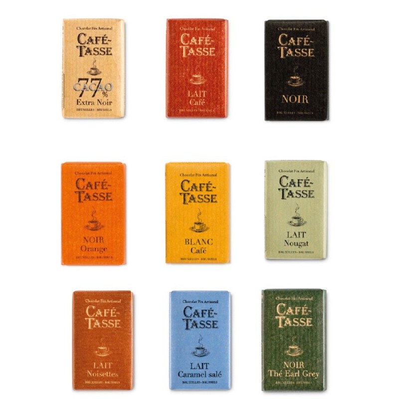 24 mini tablettes chocolats assorties - Café-Tasse