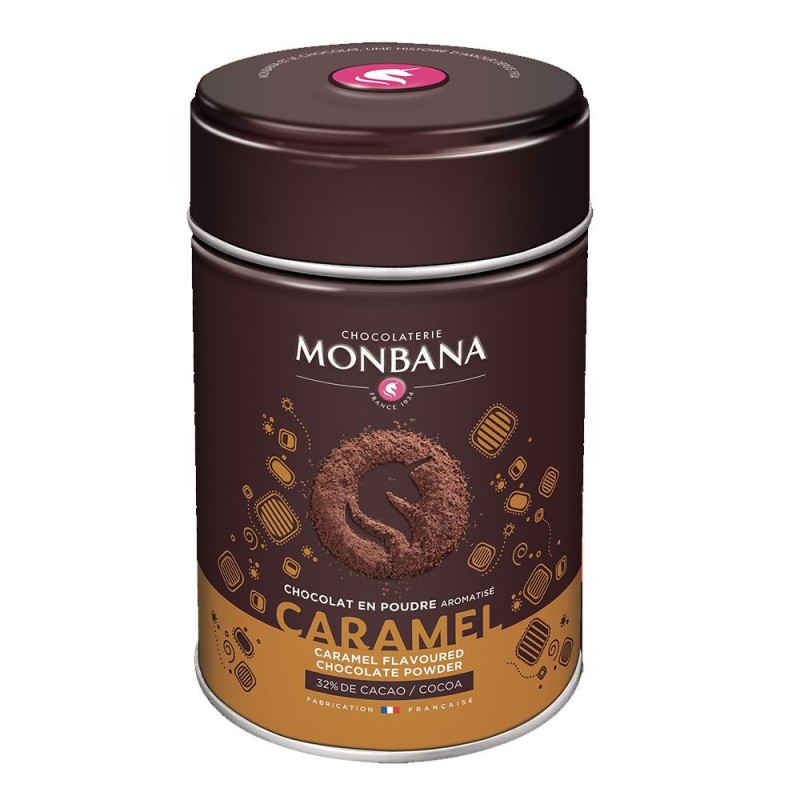 Caramel - Chocolat en poudre arômatisé 250g Monbana Caramel - Chocolat en poudre arômatisé 250g Monbana