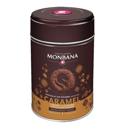 Caramel - Chocolat en poudre arômatisé  250g Monbana