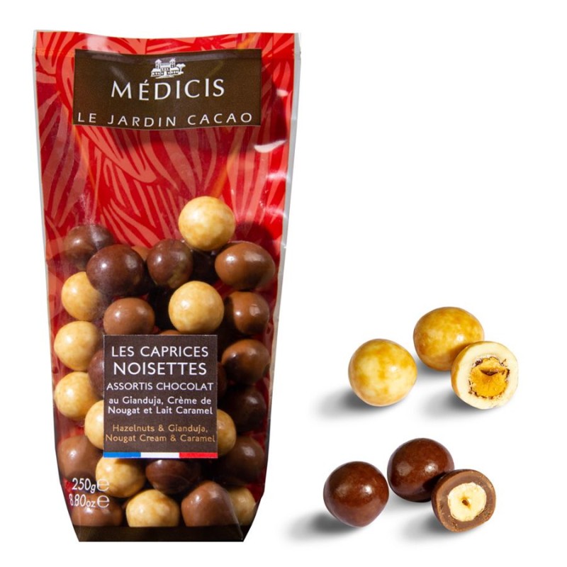 Caprices Noisettes - Sachet 200g de Noisettes grillées gourmandes Médicis