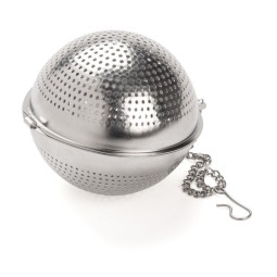 Boule à thé ronde en inox perforé diamètre 6,4cm Dammann