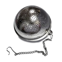 Boule à thé ronde en inox perforé diamètre 6,4cm Dammann