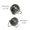 Boule à thé ronde en inox perforé diamètre 6,4cm Dammann