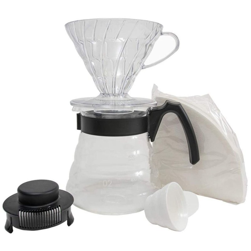 Kit V60 Pour Over Hario - Cruche 700ml + Goutteur