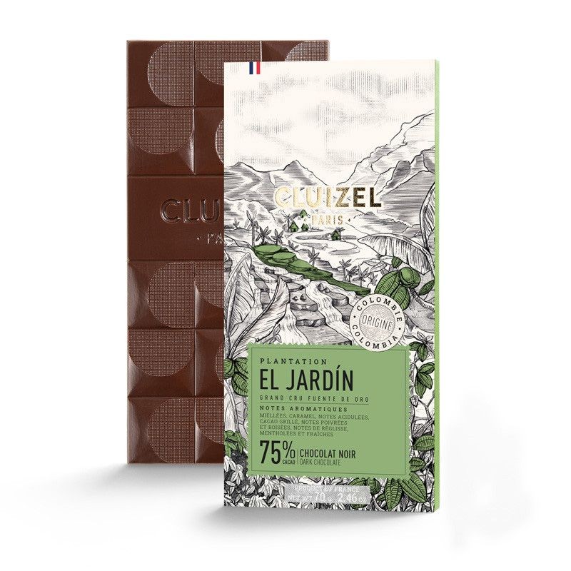 EL Jardin 75% - Tablette de Chocolat noir Cluizel