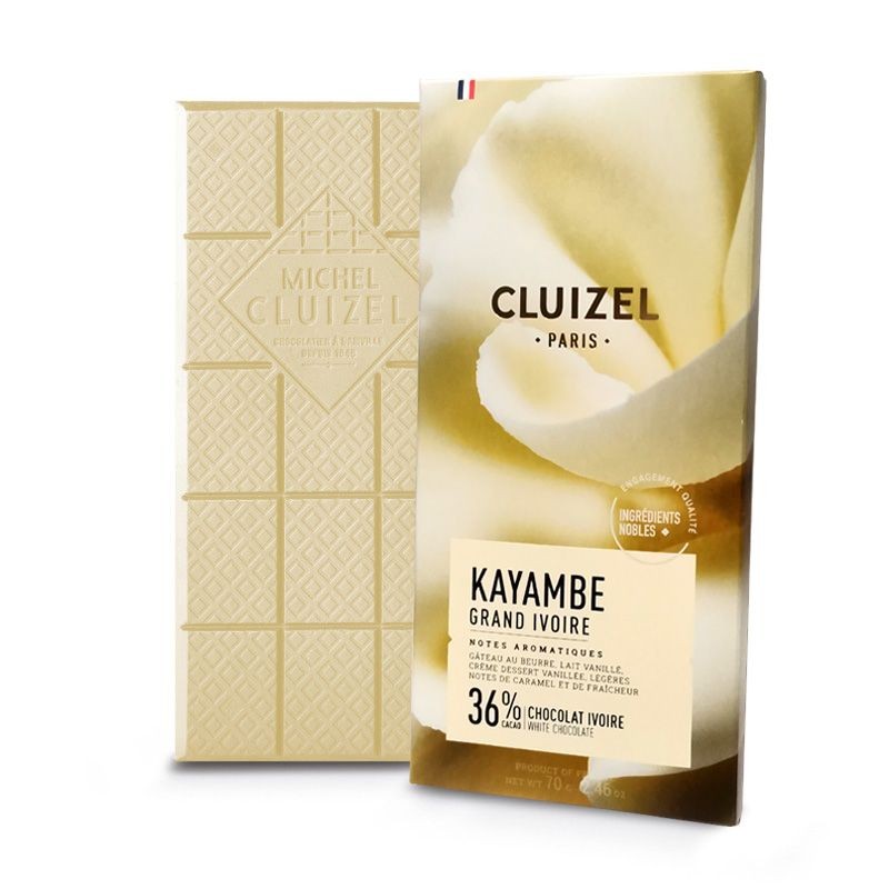 Kayambe Ivoire 70g - Tablette de Chocolat Blanc Cluizel