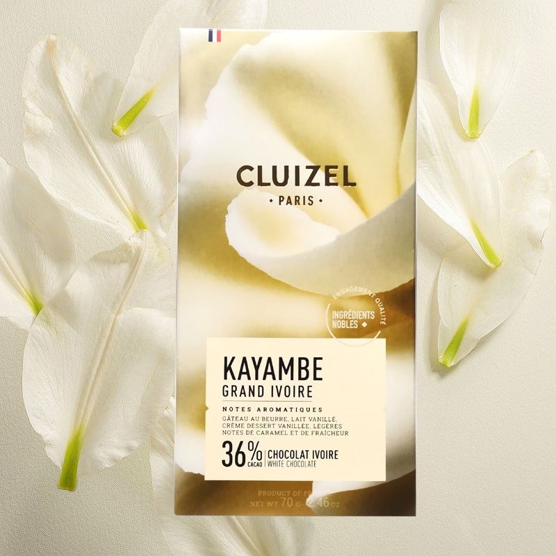 Kayambe Ivoire 70g - Tablette de Chocolat Blanc Cluizel