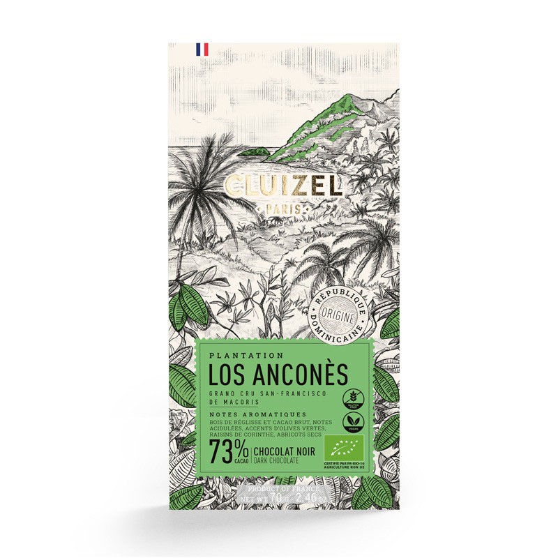 Los Ancones Bio Saint Domingue 73% 70g - Cluizel