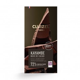 Kayambe Noir de cacao 72% 100g - Tablette de chocolat Cluizel