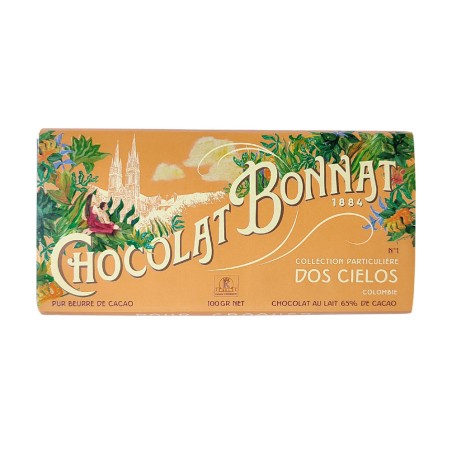 Dos Cielos Lait 65% -  Tablette de chocolat au lait 100g Bonnat