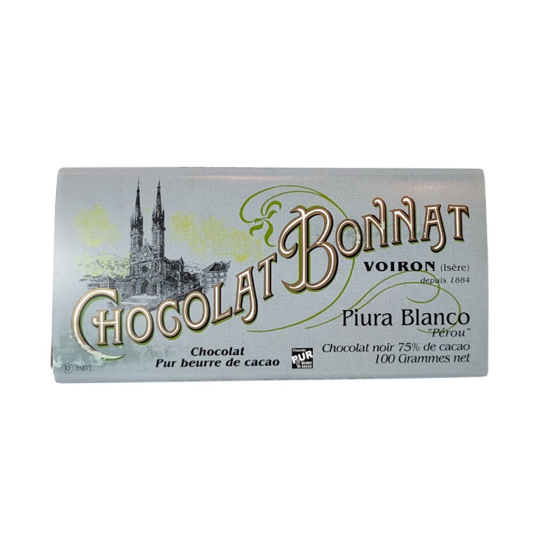 Piura Blanco 75% - Tablette de chocolat noir 100g Bonnat Piura Blanco 75% - Tablette de chocolat noir 100g Bonnat