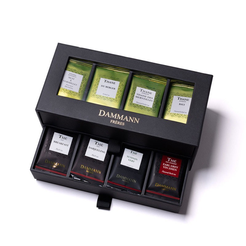 24 / 24 - Coffret Tiroir 56 sachets de thés et infusions Dammann