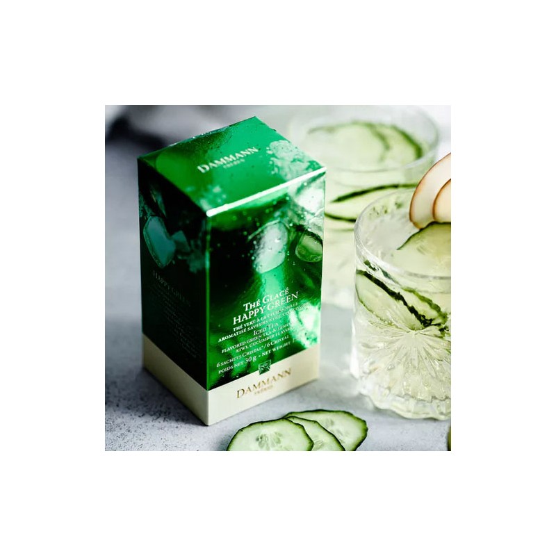 Happy Green - Boite 6 sachets cristal Thé vert glacé Dammann