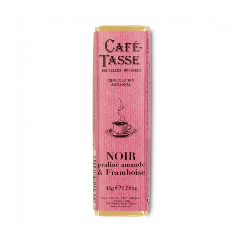 Noir Praliné Framboise - Bâton de chocolat noir Café Tasse