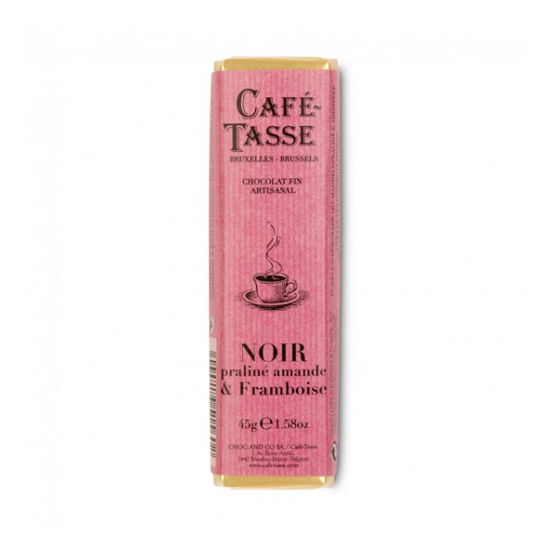 Noir Praliné Framboise - Bâton de chocolat noir Café Tasse Noir Praliné Framboise - Bâton de chocolat noir Café Tasse