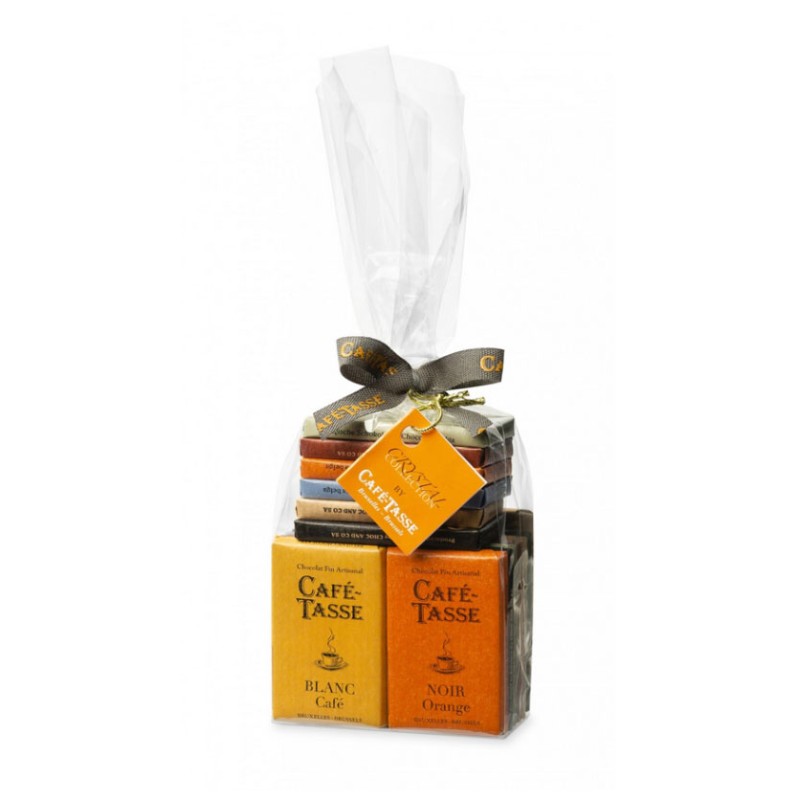 Sachet 20 mini tablettes de chocolat assorties Café-Tasse