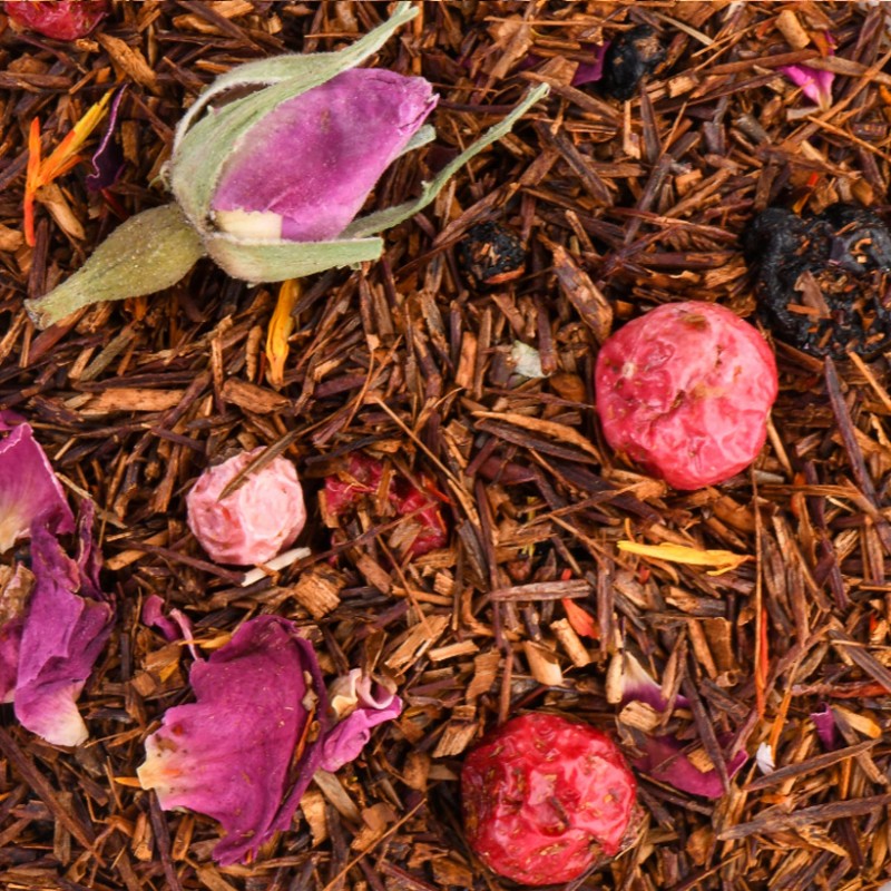 Rooibos Groseille Cassis - Rooibos parfumé vrac Rooibos Groseille Cassis - Rooibos parfumé vrac