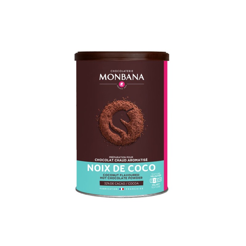 Noix de Coco - Chocolat en poudre arômatisé  250g Monbana